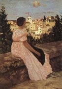 Frederic Bazille The Pink Dress China oil painting reproduction